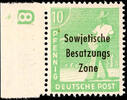 SBZ 10 Pfg with printer signature 8, mint never hinged left margin copy, sound, Michel 150.- -