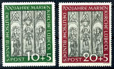 Bundesrepublik Deutschland 10 Pfg and 20 Pfg 700 years St. MaryŠs Church, Luebeck, complete set with two values, in perfect condition mint never hinged, -