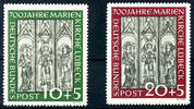 Bundesrepublik Deutschland 10 Pfg and 20 Pfg 700 years St. MaryŠs Church, Luebeck, complete set with two values, impeccable mint never hinged, Michel 220 -