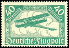 Deutsches Reich 40 Pfennig airmail issue 1919, pale green, mint never hinged, faultless condition, signed Bechtold BPP and photo expertize Hartmut Winkler -