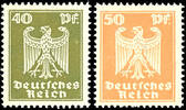 Deutsches Reich 7 Werte 3 to 50 Pfg. Imperial Eagle, 7 values complete mint never hinged, Michel 350.- -