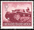 Deutsches Reich 15 Pfennig German Armed Forces II with vertical corrugation, mint never hinged, very fine, Michel 75.- -