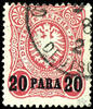 Deutsche Post in der Türkei 30 Para on 10 pennies dark rose red, used, impeccable, photo expertize Jaeschke Lantelme BPP: genuine and immaculate, Michel 100.- -