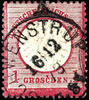 Deutsches Reich 1 Groschen carmine, large shield, plate flaw III, centered Schleswig Holstein single circle postmark SCHWENSTRUP 16 / 12 73, photo exper -