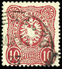 Deutsches Reich 10 Pfennige 10 pennies dark carmine red, used, very fine, expertized Wiegand BPP (double signature), Michel 250.- -