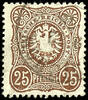 Deutsches Reich 25 Pfennige 25 pennies dark brown, used, very fine, expertized Zenker BPP, Michel 300.- -