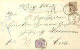 Deutsches Reich 25 Pfennig sienna (corner perf tear) and 5 Pfg as properly franking on insured letter from LUENEBURG 7.2.79 to Celle with arrival postmark -