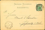 Deutsches Reich 5 Pfg dark green, neat cancelled as properly franked single franking on company card from Harburg to Jessnitz, expertized Gotw. -