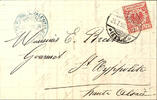 Deutsches Reich 10 Pfg. Bright rose red with postmark STRASSBURG 21.7.00 on complete folded letter to Sanct Pilt with arrival postmark, superb, -
