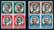 Deutsches Reich 3 Pfennig to 25 penny colonial memorial celebration: colonial researcher ; four values, always in a horizontal pair, impeccable mint ne -