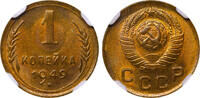 USSR 1 Kopeck 1949 Soviet Union, 1 Kopeck, 1949 year, NGC, MS 66 MS 66 89,00 EUR  Excl. 10,00 EUR Verzending