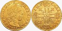 Frankreich Louis d'or à la mèche longue 1653 Louis XIV (1643-1715)  Amiens Etat: EF / Gadoury 2