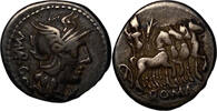 Antike Denier Vargunteia (M. Varg) (130 Av J.C.) -