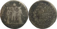 Frankreich 5 Francs Directoire An 4 Paris -