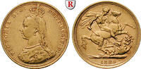 Australia Sovereign 1887-1893 Victoria, 1837-1901, Gold, 7,98 g very fine, current price