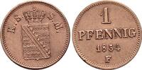 Sachsen-Albertinische Linie CU-Pfennig Friedrich August II. 1836-1854. -