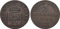Brandenburg-Preussen CU-3 Pfennig Friedrich Wilhelm IV. 1840-1861. -