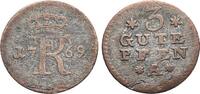 Brandenburg-Preussen 3 Gute Pfennig Friedrich II. 1740-1786, Münzstätte Berlin. -