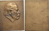 Medicina in nummis Einseitige Bronze-Plakette Stöhr, Dr. Hermann *1860, Arzt in St. Pölten. -