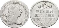 Brandenburg-Preussen 1/6 Taler 1765 C Friedrich II. 1740-1786, Münzstätte Kleve. VF-EF