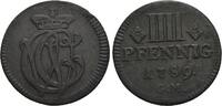 Trier-Erzbistum CU-4 Pfennig 1789 GM Clemens Wenzel von Sachsen 1768-1794. VF
