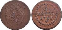 Pfalz-Kurlinie CU-1/4 Kreuzer Karl Theodor 1742-1799. -