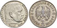 Drittes Reich 5 Mark 1936 F Kl.Rf., VF+