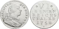 W&uuml;rttemberg 1/6 Taler (Kriegsgeld) 1758 Karl Eugen 1744-1793. vorz&uuml;glich... 245,00 EUR  Excl. 10,00 EUR Verzending