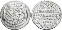 Baden-Durlach 12 Kreuzer 1745 Karl Friedrich 1738-1806. fast vorz&uuml;glich 169,00 EUR  Excl. 10,00 EUR Verzending