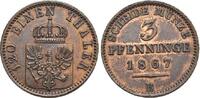 Brandenburg-Preussen CU-3 Pfennig 1867 B Wilhelm I. 1861-1888. vorz&uuml;glic... 15,00 EUR  Excl. 10,00 EUR Verzending