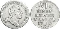 Brandenburg-Preussen 1/6 Taler 1756 C Friedrich II. 1740-1786, M&uuml;nzst&auml;tt... 249,00 EUR  Excl. 10,00 EUR Verzending