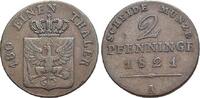 Brandenburg-Preussen CU-2 Pfennig 1821 A Friedrich Wilhelm III. 1797-184... 39,00 EUR  Excl. 10,00 EUR Verzending