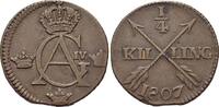 Schweden CU-1/4 Skilling Gustav IV. Adolph 1792-1809. -