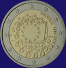 Portugal 2 Euro Europese vlag -