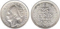 Nederland Koninkrijk Wilhelmina 1890-1948 25 Cent 1943 EP ss