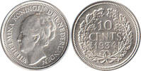 Nederland Koninkrijk Wilhelmina 1890-1948 10 Cent 1934 Vz