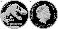 Niue 10 Dollar 2021 Jurassic World - Rare Coin! Prooflike in Capsule 395,00 EUR  Excl. 9,95 EUR Verzending