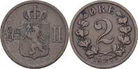 Norwegen 2 Öre Oscar II., 1872-1907 -