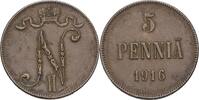 Russland Finnland 5 Penniä Nikolaus II., 1894-1917 -