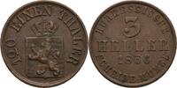Hessen Kassel 3 Heller Friedrich Wilhelm I., 1847-1866 -