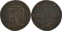 Großherzogtum Würzburg 1/2 Kreuzer Ferdinand von Österreich, 1806-1814 -