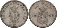 Norwegen Kongsberg 10 Öre Oscar II., 1872-1907 -