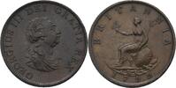 Großbritannien Halfpenny George III., 1760-1820 -