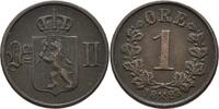Norwegen Kongsberg Öre Oscar II. von Schweden, 1872-1907 -