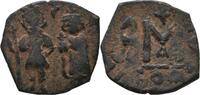 Byzanz Constantinopel Follis Constans II. with Constantin IV. 641-668 -