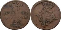 Sachsen Weimar Eisenach 3 Pfennige Carl August, 1775-1828 -