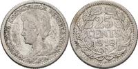 Niederlande 25 Cents Wilhelmina, 1890-1948 -