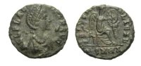 RÖMISCHE KAISERZEIT Aelia Flaccilla, 379 - 386 Follis 379 - 383 fast vorzüglich