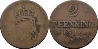 Bayern 2 Pfennig Maximilian IV./ I. Joseph, 1799-1825. -