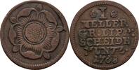 Lippe Detmold 1 Heller Simon August, 1734-1782 -